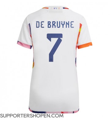 Belgien Kevin De Bruyne #7 Borta Matchtröja Dam VM 2022 Kortärmad
